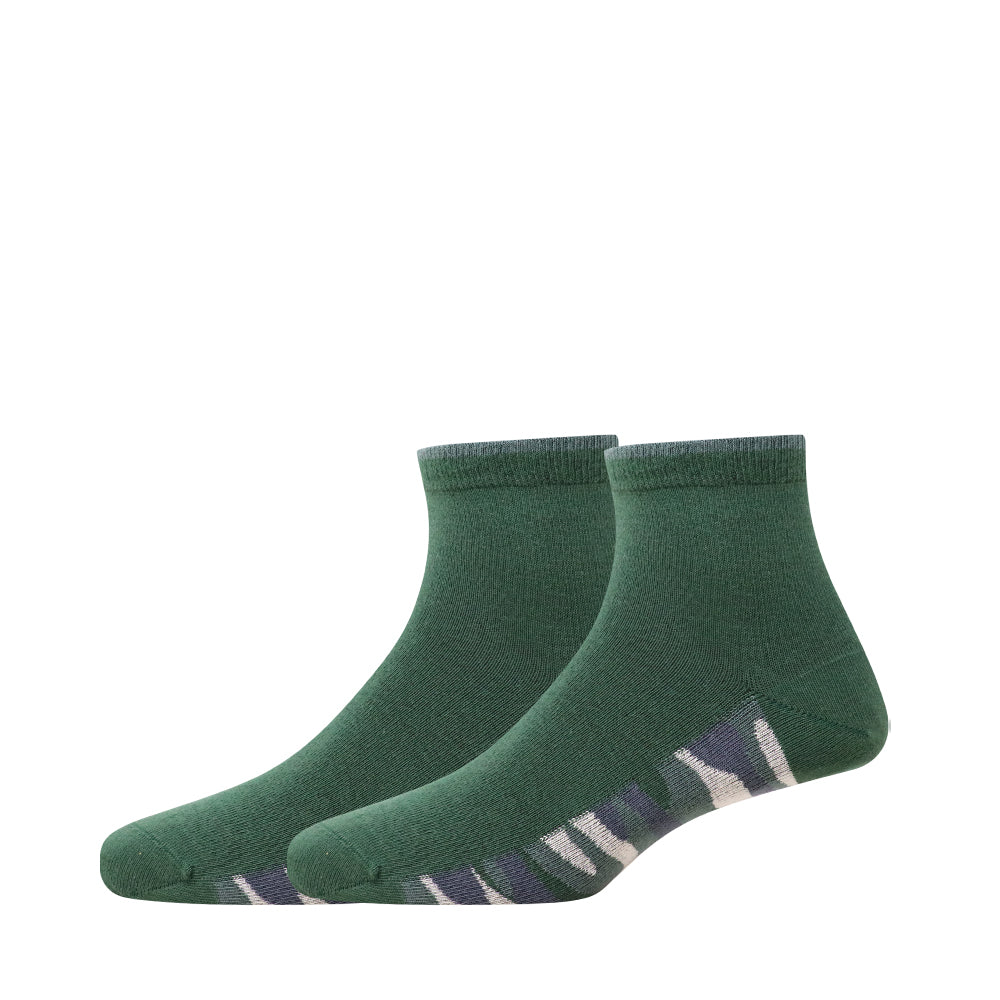 3 Pk Men's Solid Crew-Length Socks With Contrast Sole