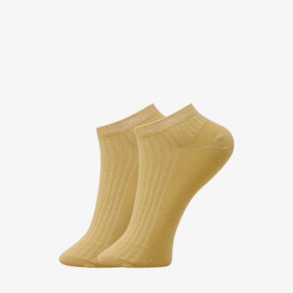 3 Pk Mustang Girls' Premium Cotton Ribbed No Show Socks