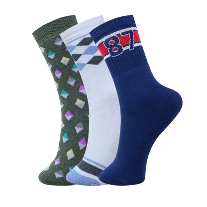 3pk Mix Design Terry Socks