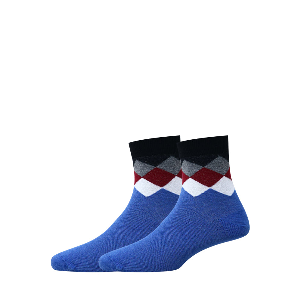 3 Pk Men’s Multicolour Geometric Pattern Socks