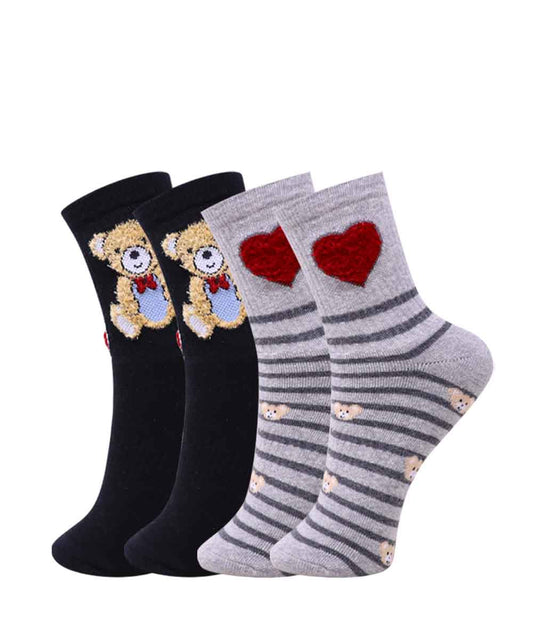 2pk Design Terry Socks