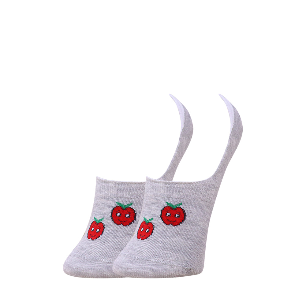 3 Pk Kids Fruit Design Loafer Socks – Soft Cotton No Show Socks