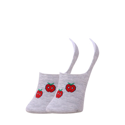 3 Pk Kids Fruit Design Loafer Socks – Soft Cotton No Show Socks