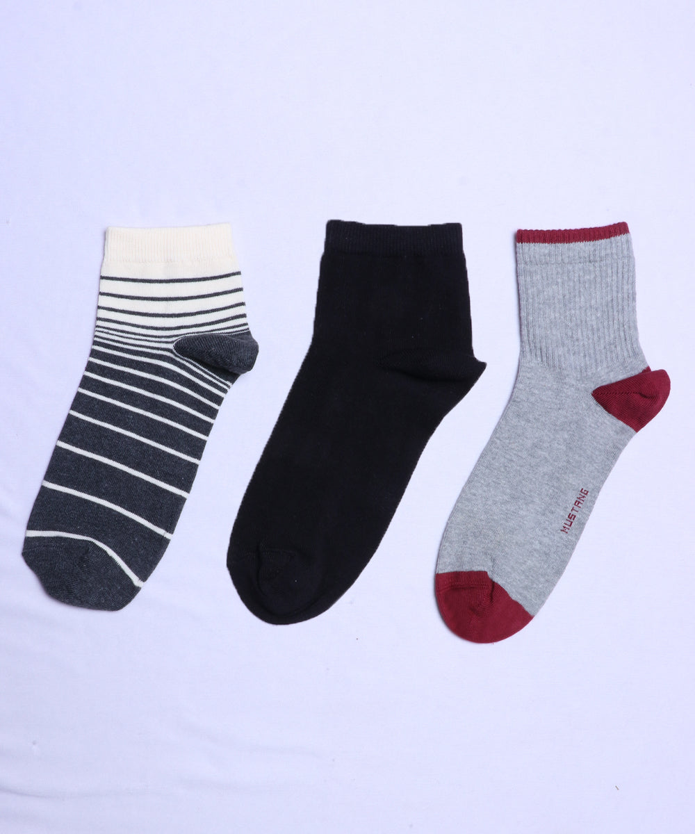 3pk Cotton Rich Design Combo Socks