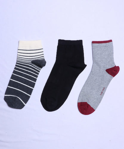 3pk Cotton Rich Design Combo Socks