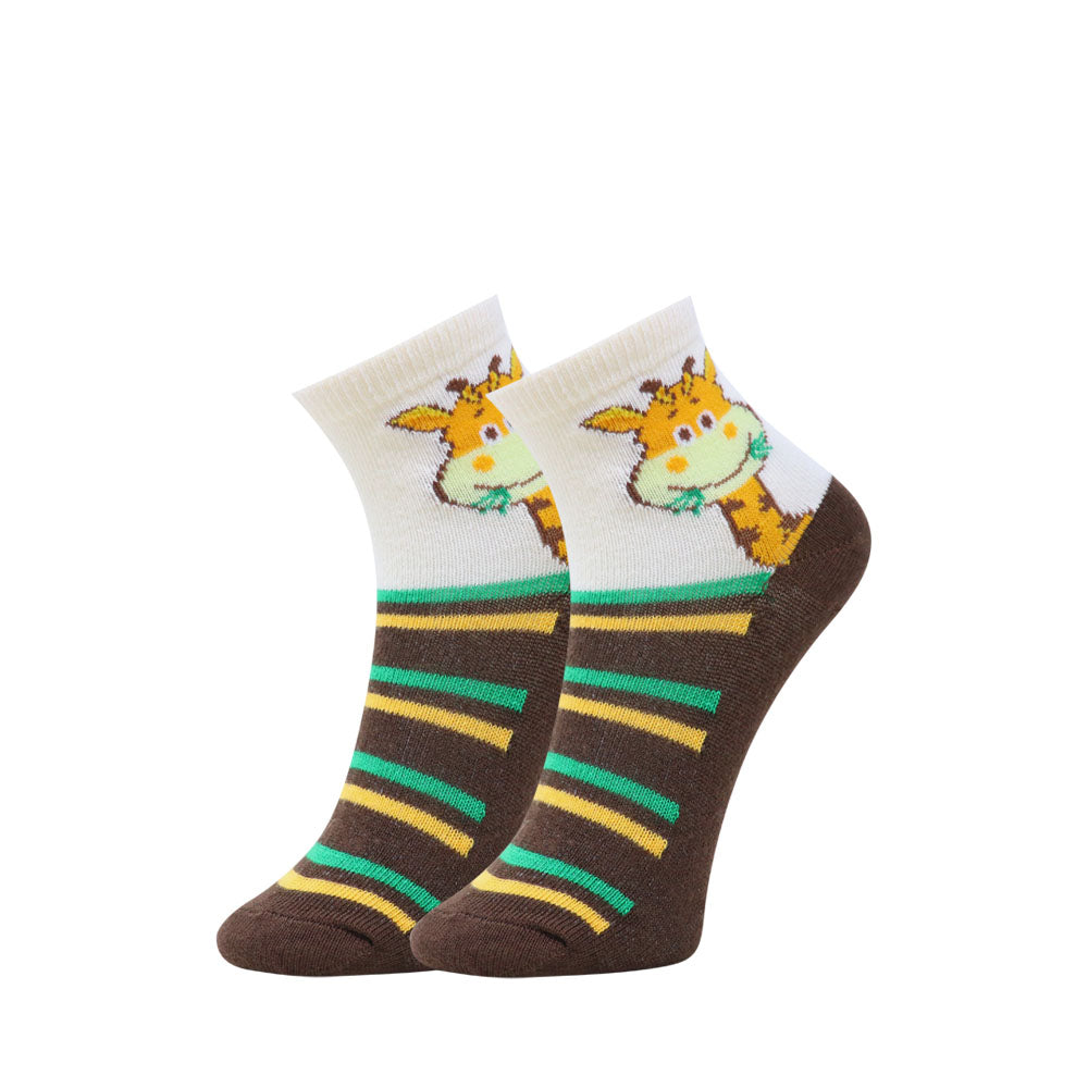 3 Pk Mustang Kids Cute Animal Design Socks