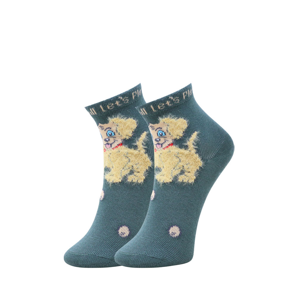 3 Pk Mustang Kids' Adorable Animal Print Socks