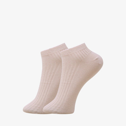 3 Pk Mustang Girls' Premium Cotton Ribbed No Show Socks