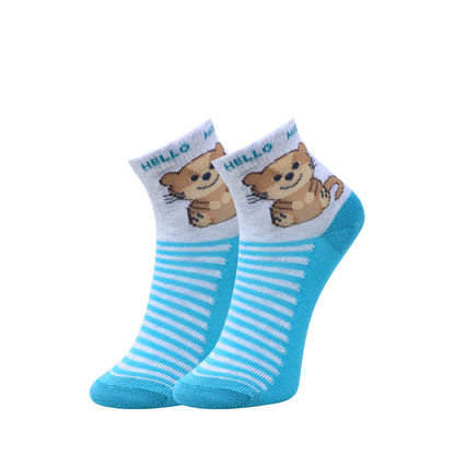 3 Pk Mustang Kids Cute Animal Design Socks