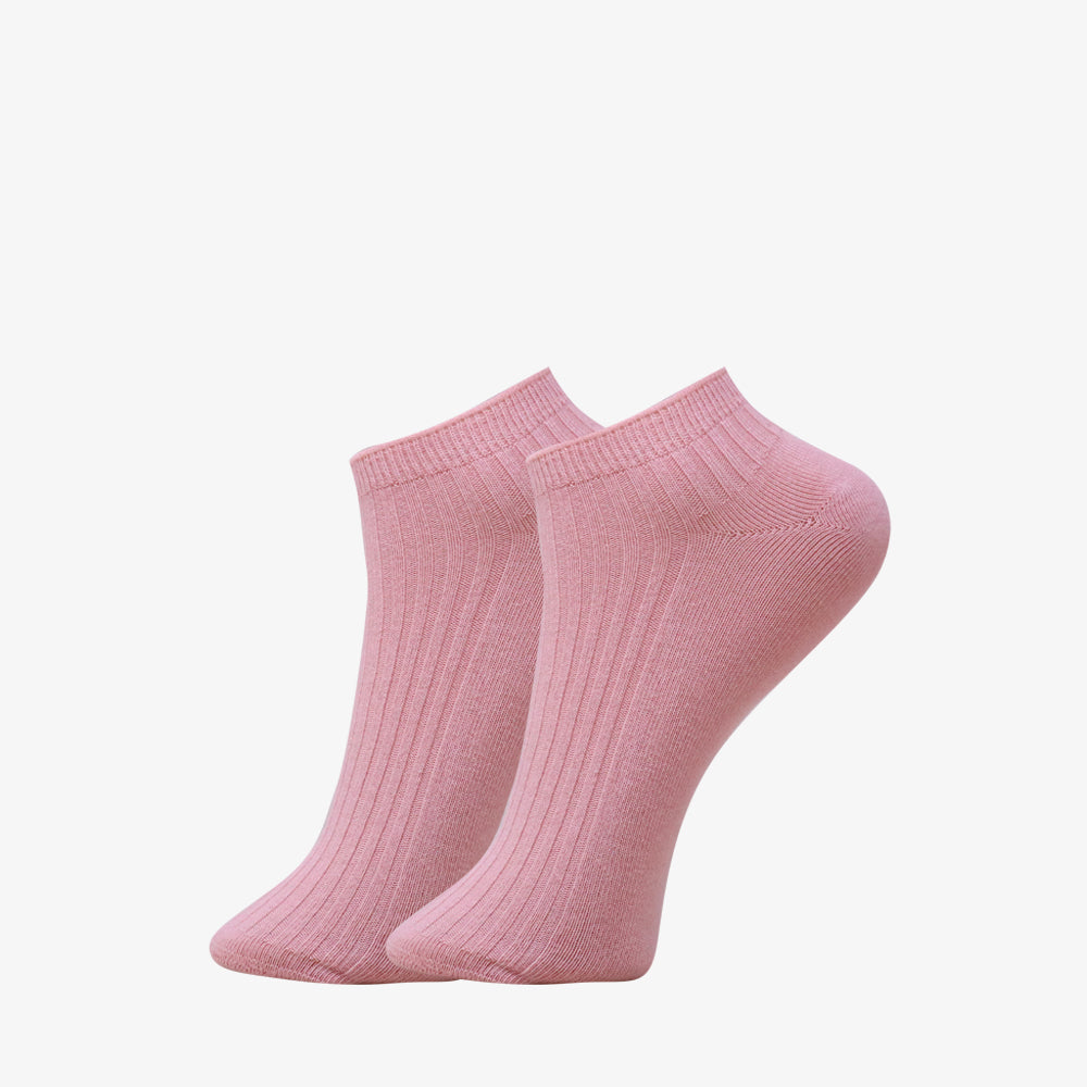 3 Pk Mustang Girls' Premium Cotton Ribbed No Show Socks