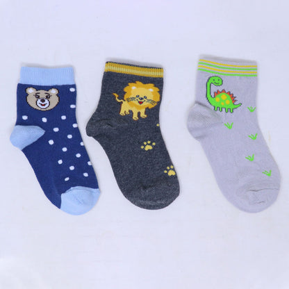 3Pk Mustang Kids Cute Animal Socks