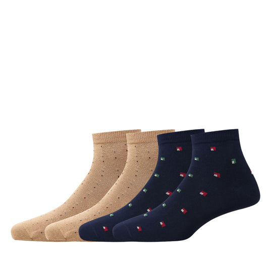 2 Pk Men’s Patterned Ankle Socks