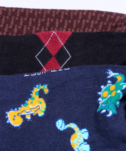 3pk Cotton Rich Design Combo Socks