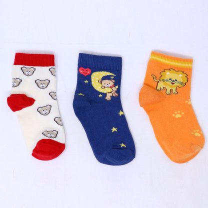 3Pk Mustang Kids Cute Animal Socks