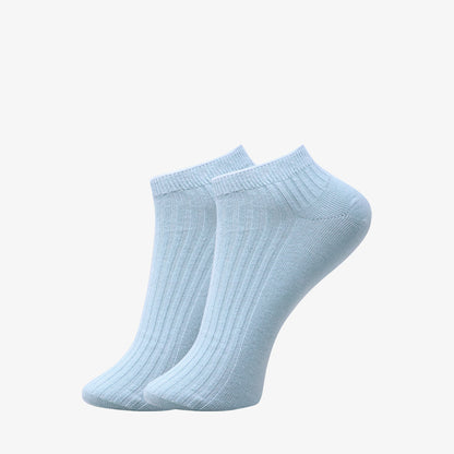 3 Pk Mustang Girls' Premium Cotton Ribbed No Show Socks