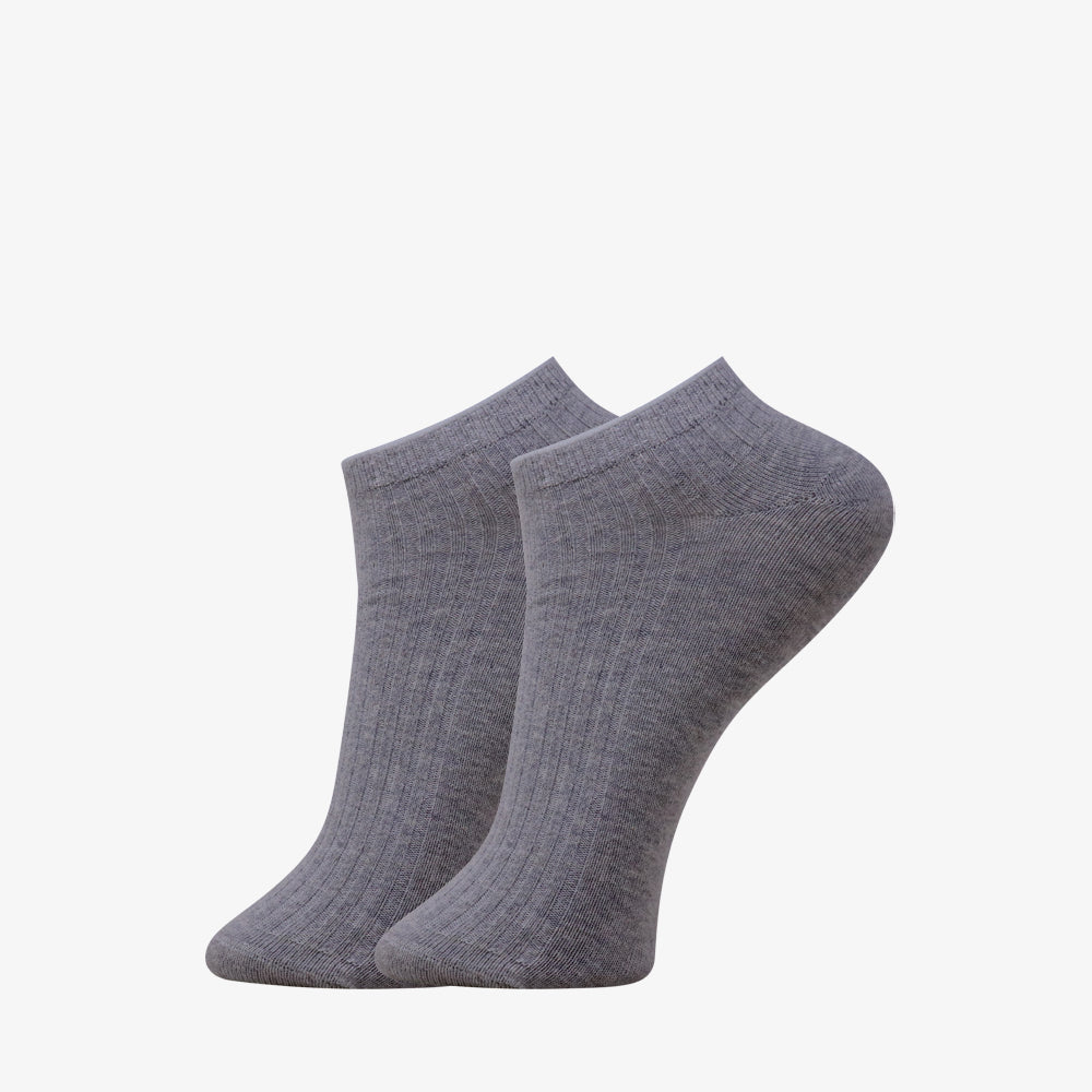 3 Pk Mustang Girls' Premium Cotton Ribbed No Show Socks