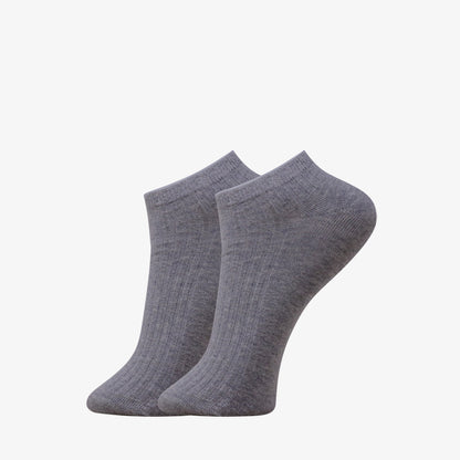 3 Pk Mustang Girls' Premium Cotton Ribbed No Show Socks