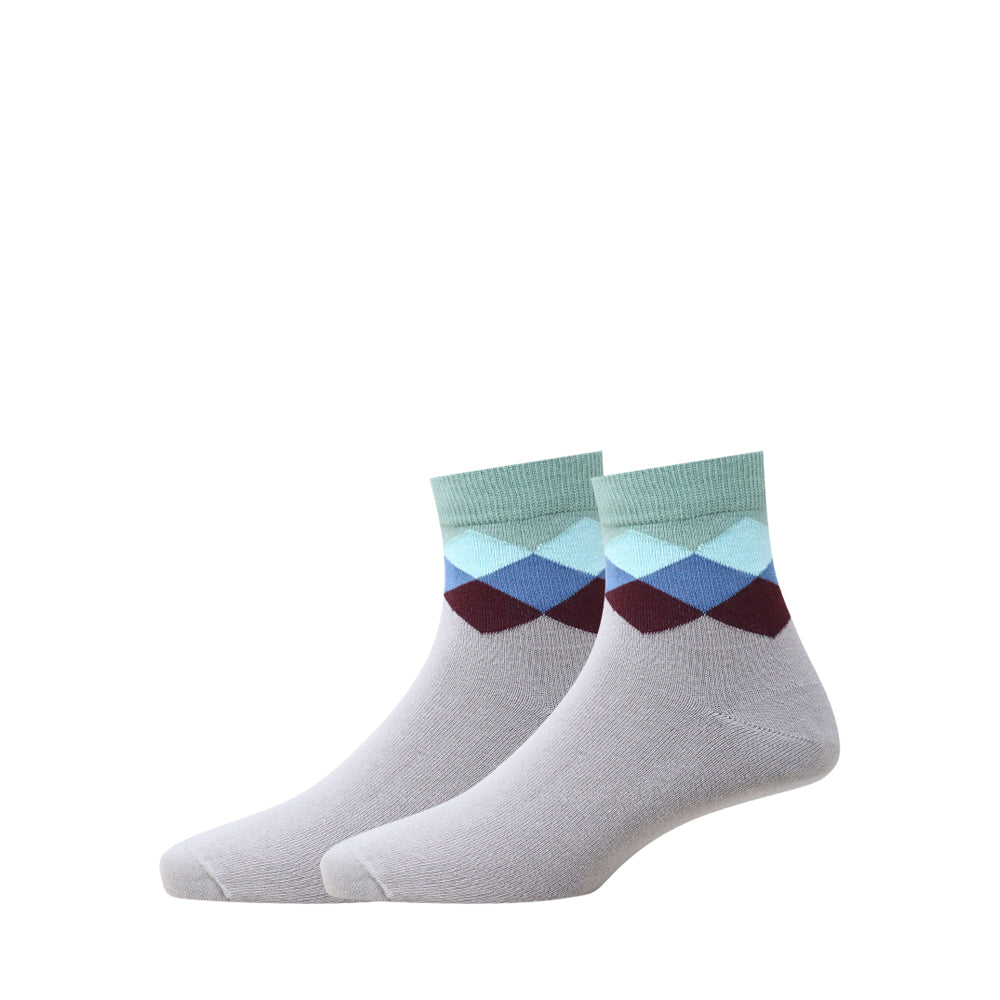 3 Pk Men’s Multicolour Geometric Pattern Socks