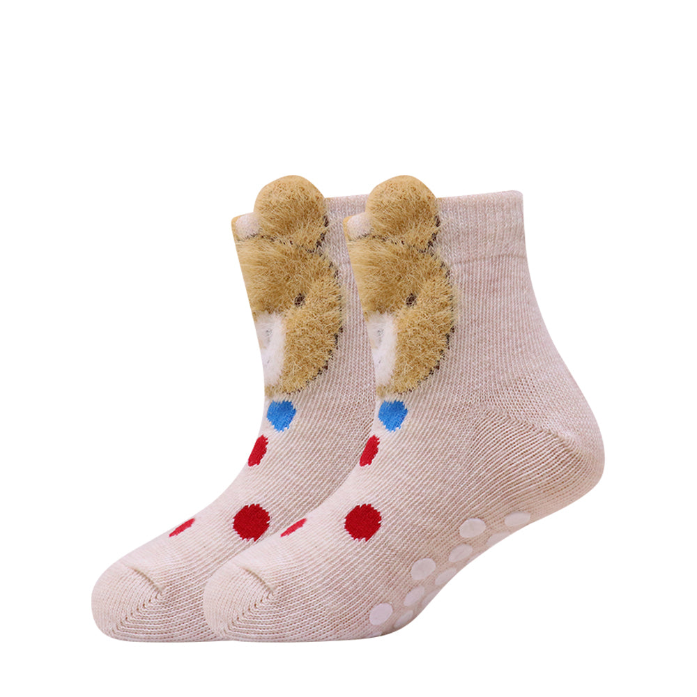 3 Pk  Kids Fun Cartoon Crew Socks – Soft Cotton Antiskid Socks