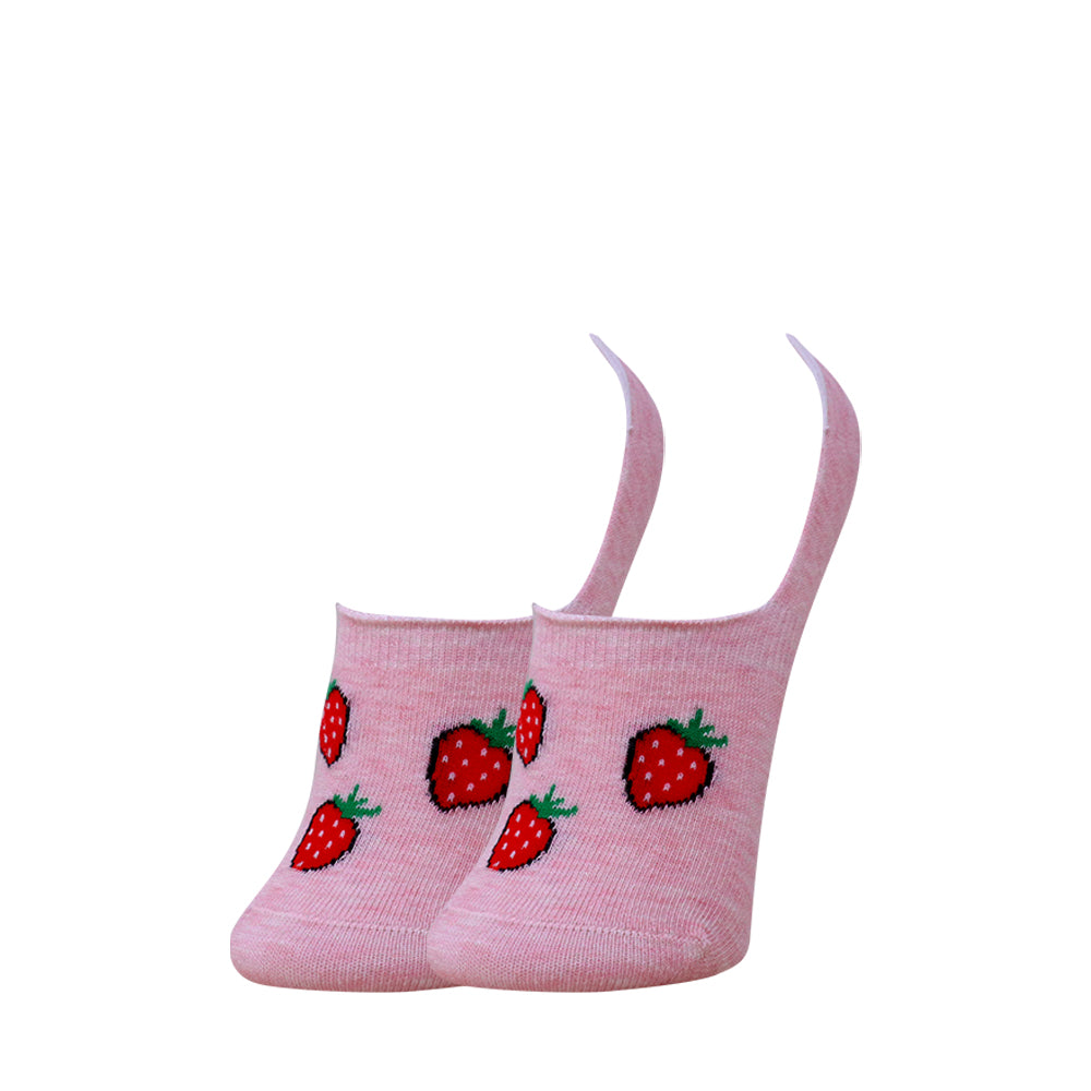 3 Pk Kids Fruit Design Loafer Socks – Soft Cotton No Show Socks