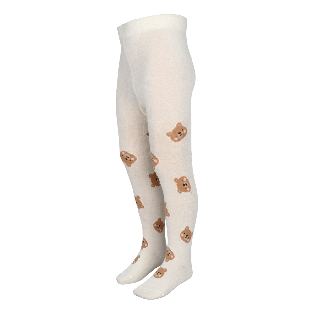 3 Pk Girls' Soft Cotton Printed & Ribbed Tights Combo Pack