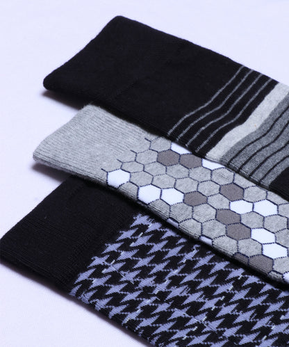 3pk Cotton Rich Design Combo Socks