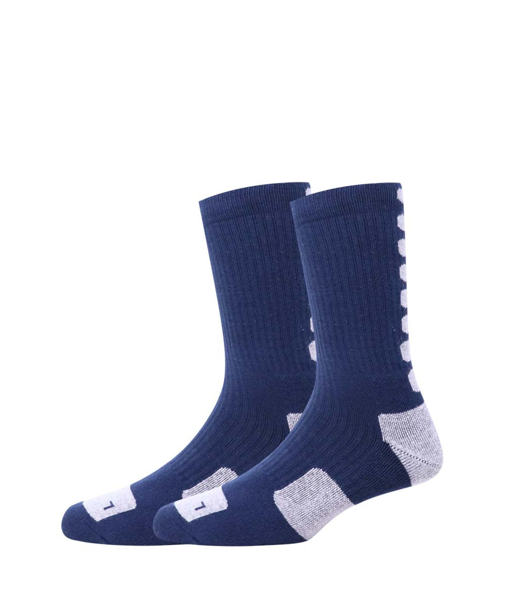 2pk Cotton Rich Design Terry Combo Socks.